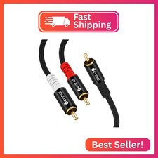 Devinal RCA Y Cable, RCA/Phono Y Splitter, RCA 1 Male to 2 Male Y Adapter, Male/