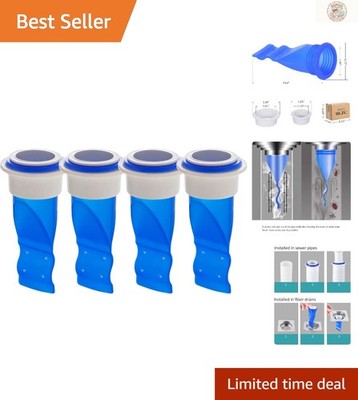 Eco-Friendly Silicone Sink Drain Trap - Automatic Odor Prevention Valve - 4 Pack