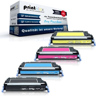 4x Tonerkartuschen für HP Color LaserJet 5550 N Black Cyan Ma Easy Print