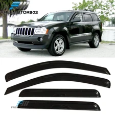 Fit 05-10 Jeep Grand Cherokee Window Visors Rain Sun Guard Acrylic 4PC Deflector
