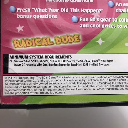 Le jeu des années 80 avec Martha Quinn PC CD 80 connaissances trivia catégories question - Photo 3/6