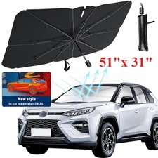 51" Car Windshield Sun Shade Foldable Umbrella Front Window Cover Visor Umbrella