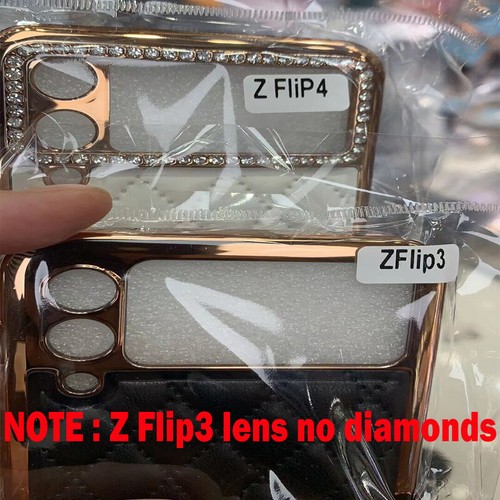 Funda rígida de cuero chapada para Samsung Galaxy Z Flip4 Z Flip3 5G a prueba de golpes - Imagen 3 de 27