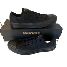 Converse Chuck Taylor All Star Ox Black Monochrome Men's 7, Women's 9- M5039