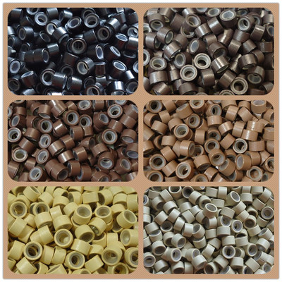 Microringe mit Silikon 5mm für Microring Extension Haarverlängerung 6 Farben