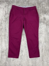 JCP Pants Womens 8 Purple Capri Stretch Casual