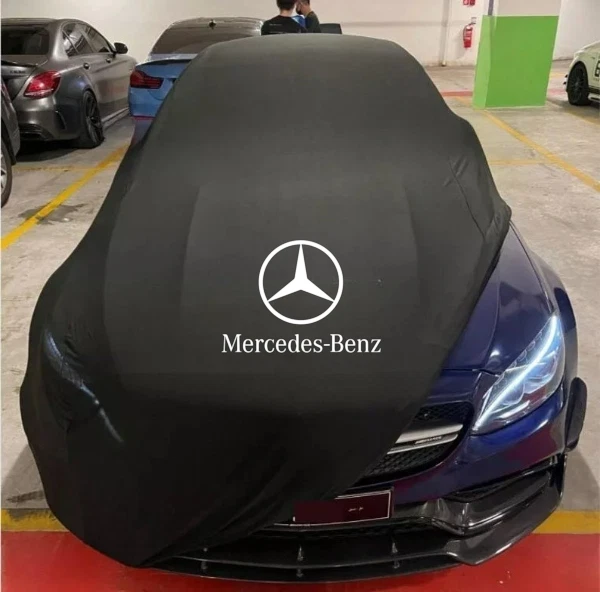 Black Car Cover For Mercedes-Benz E Series Dustproof Class Dustproof 1994 -2025 Foto 3 de 4