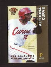 Altoona Curve Gregory Polanco 2015 Pocket Schedule Pennsylvania Lottery Pirates