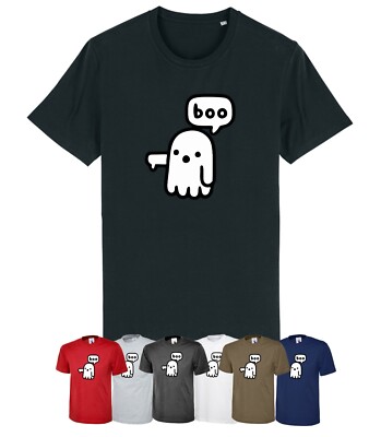 Unisex BOO GHOST lustiges Geschenk Grusel T-Shirt Halloween Outfit T Shirt TOP 