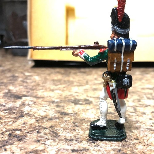 ITALIAN INFANTRY STANDING FIRING 54 MM PAINTED METAL - Picture 3 of 4