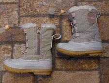 Khombu Samantha T Girls Toddler Gray Pink Winter Boots Size 5