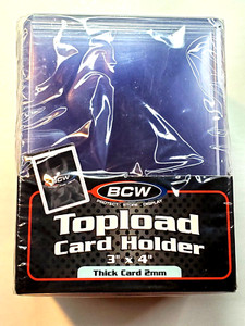 25 Thick 3 X 4 Ultra Clear 79pt Rigid Pro Top Loaders - BCW Supplies