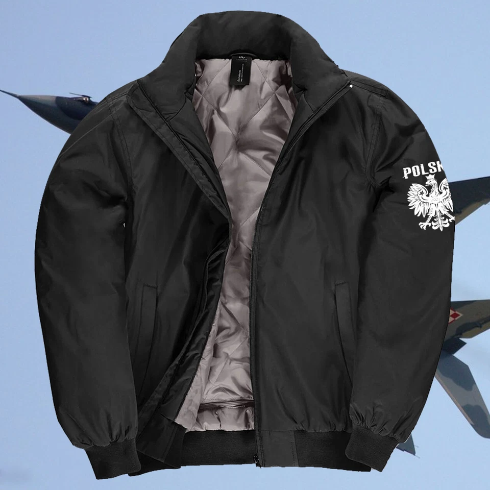 POLEN POLSKA JACKE BOMBER JACKET LUFTWAFFE TRENDIG & COOL ABSOLUTER HINGUCKER - Bild 3 von 4