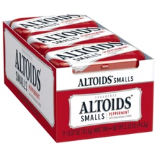 Altoids Smalls Breath Mints, Sugar Free Peppermint, 0.37 oz, 9-count