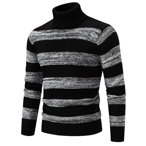 Men's New and Winter Casual Warm Neck Sweater Knit Pullover Autumn Tops Sweater - Picture 35 of 41