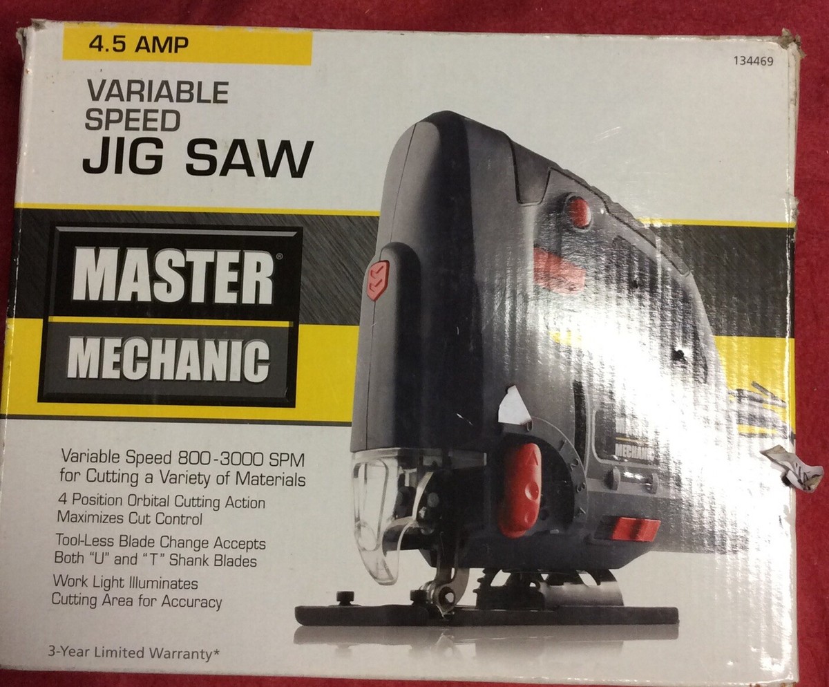 Master Mechanic Corded Variable Speed Orbital Action Jig Saw