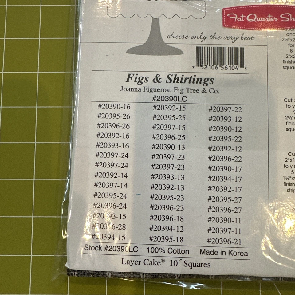 Ткань Moda - фигурки и рубашки от Fig Tree And Co - 10 дюймов квадратный слой торт - Изображение 3 из 3