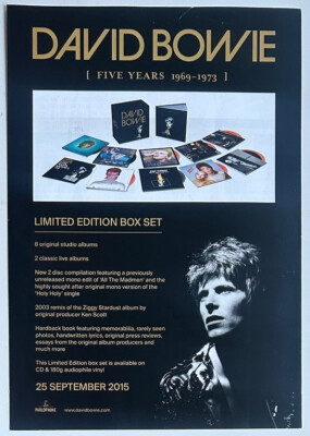 DAVID BOWIE - FIVE YEARS 2011 Full page UK magazine ad