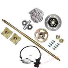 Go Kart ATV Live Rear Axle Kit  Brake Assembly Sprocket Hub Drift Trike 32"