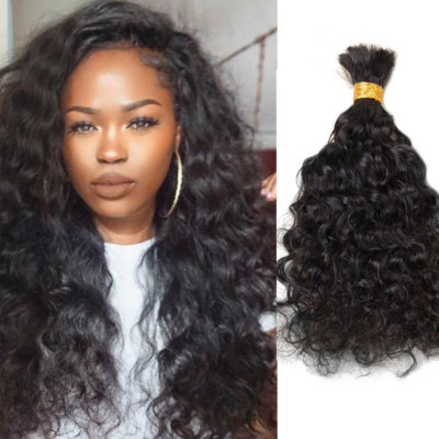  Human Hair Bulk For Braiding Unprocessed Brazilian Virgin Wavy Hair Extensions