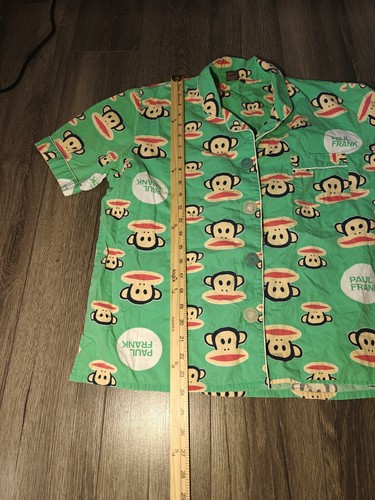 Paul Frank Small Paul Monkey Pajama Top Kids Medium Button Up Shirt - Picture 7 of 10