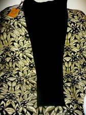 NWT WOMAN CAREER CLASSIC PANTS SZ 10P BLACK SIDE ELASTIC WAIST