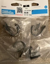 Room Essentials 2PK Oil-Rubbed Bronze Finished Single Prong Robe Hooks Lots Of 2