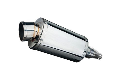 Kymco Downtown 300i 2011-2016 Slip On 9" Oval Stainless Exhaust Muffler Kit - Picture 2 of 5