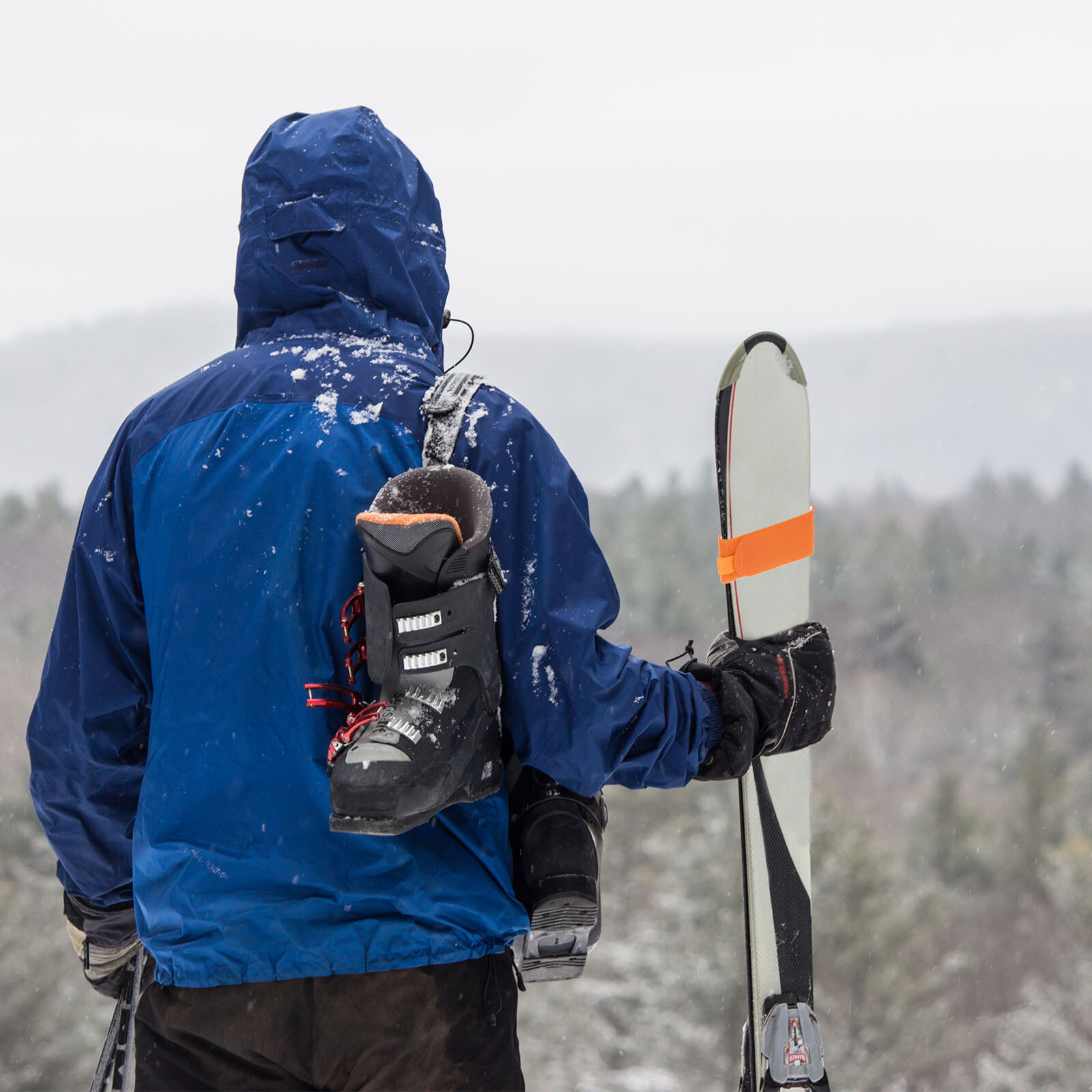 SALOMON Cinghia Porta Sci 47cmx5 5cm Confezione da 6 Cinghia per Scarponi da Snowboard Arancione