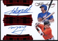 2017 Panini Flawless Dual Auto Ruby #FDS-AM Adrian Beltre / Manny Machado 2/15