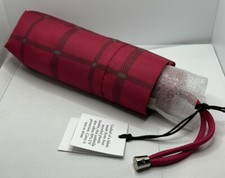      Coach F62968     Small Compact 7" Length Umbrella Silver Raspberry   D3