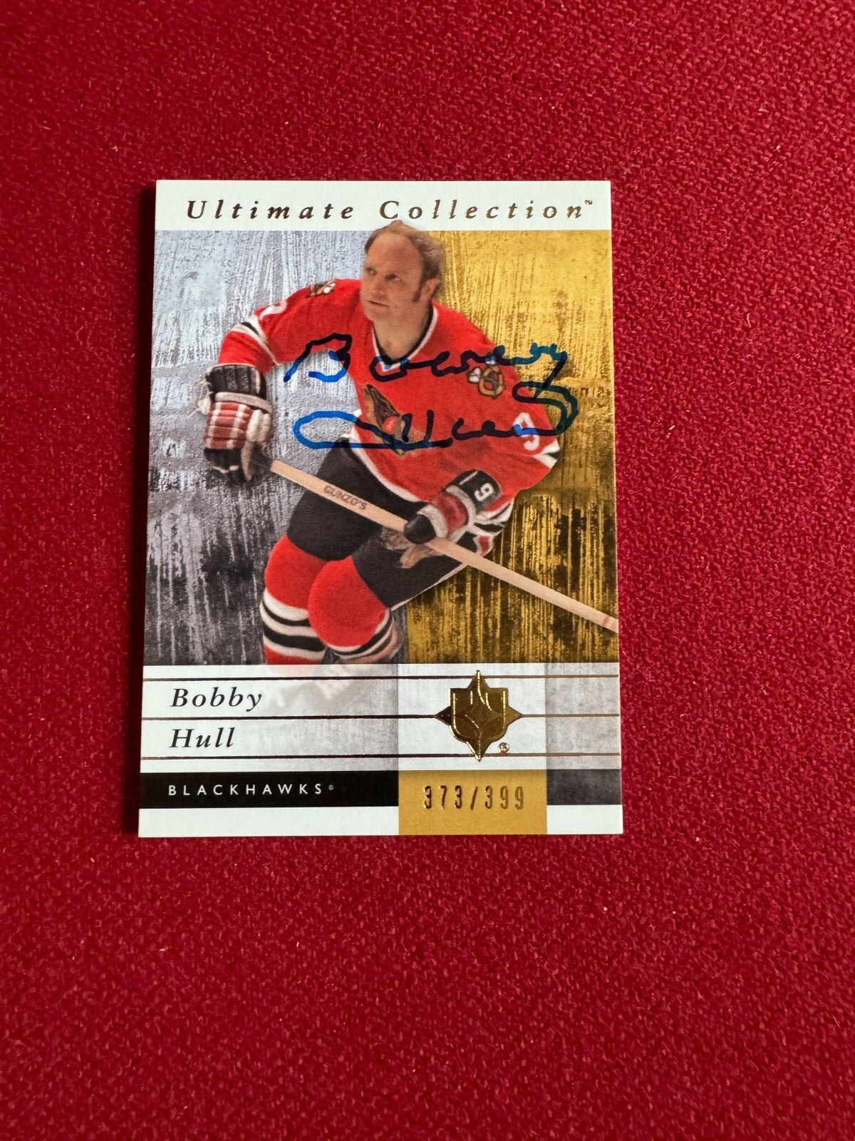 2012, Bobby Hull  "Autographed" (Upper Deck) "Ultimate" Trading Card (Vintage)
