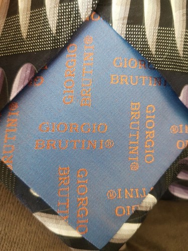 Giorgio Brutini Mens Mens 100% Silk 59" Classic Wide 4" Preppy Y2k Vibrant 90s - Picture 9 of 12