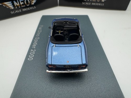 #114 NEO 1/87 Fiat Dino Spider 2000 Blue - Picture 5 of 6