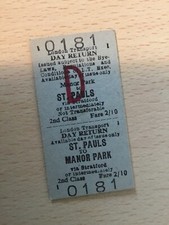 L, T,  RAILWAY  TICKET,   (  St Paul’s. To. Manor. Park,  ) B-73