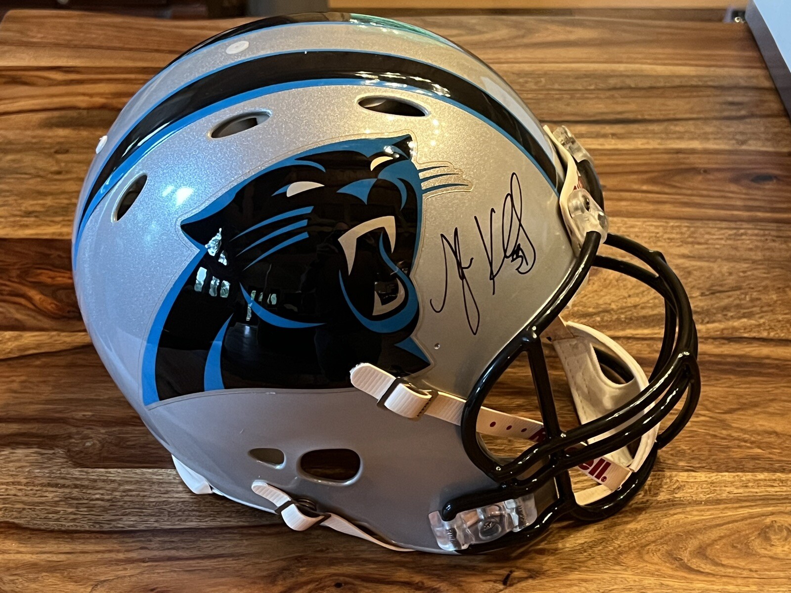 Luke Kuechly Autographed Signed Carolina Panthers Full Size Revolution Riddell Official NFL Helmet Beckett 