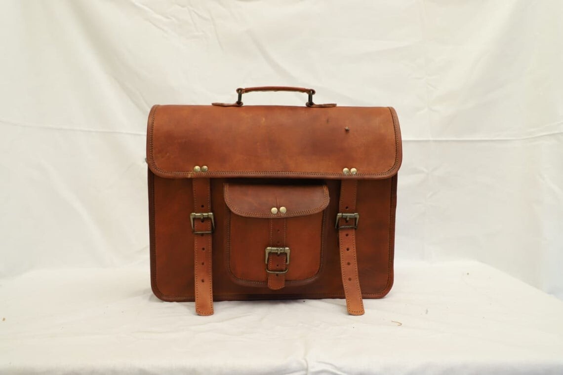 Borsa donna in vera pelle a tracolla marrone nuova tracolla