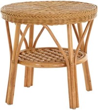 Rattan Tisch Beistelltisch Rund Couchtisch Kaffeetisch Wohnzimmertisch Rattantis