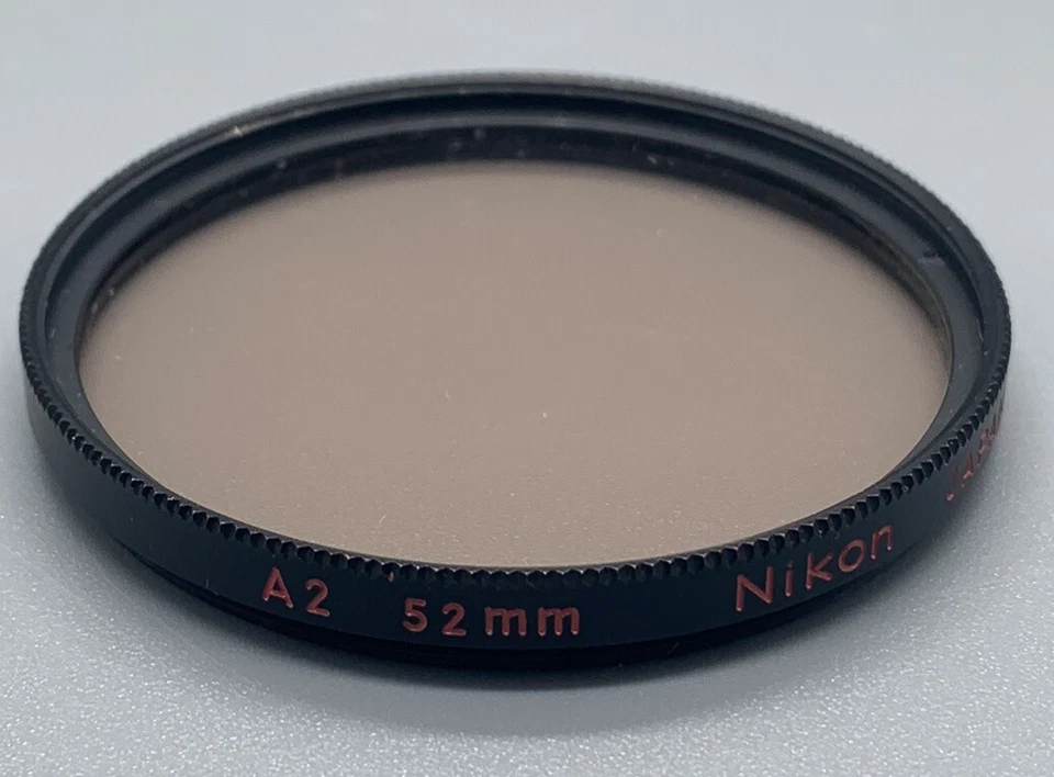 Nikon 52mm Camera Lens Filter A2 for Nikkor Plus L1A Skylight and B12 Blue Lens - Image 2 of 4