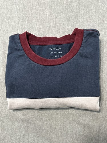 Suéter Pullover RVCA Manga Larga Para Hombre TALLA XL - EXTRA GRANDE - Rojo, Blanco, Azul - Imagen 9 de 16