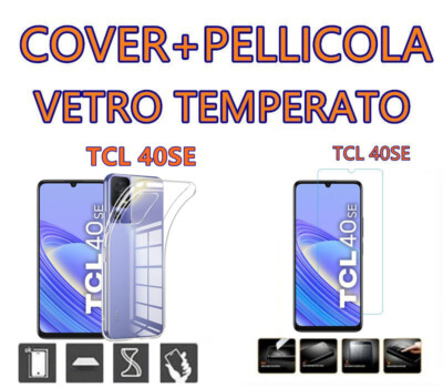 Moto G JDXHFF Cover Compatibile Con TCL 505 (6.75") Trasparente E 2 Pezzi Pellicola Protettiva In Vetro Temperato - Bumper Custodia Morbido Silicone Cover Tcl 505