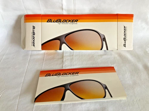 Vintage BLUBLOCKER Sunglasses BOX AND INSERT ONLY (NO Glasses) VTG NOS