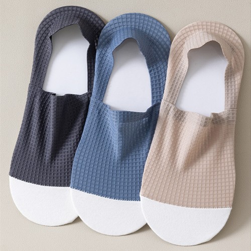 Men No Show Invisible Non-slip Loafer Solid Boat Thin Low Cut Socks Foot Hosiery - Picture 3 of 25