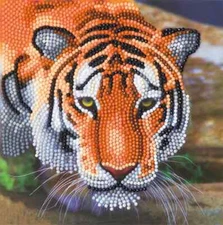 Tiger Crystal Art Card Kit Craft Buddy New