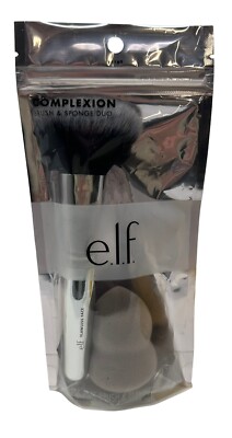 E.L.F. 84160 Complexion Brush & Sponge Duo Blending Sponge Flawless Face Brush