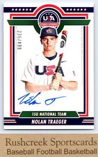 2022 USA Baseball Stars & Stripes #15US-NT Nolan Traeger Auto /499
