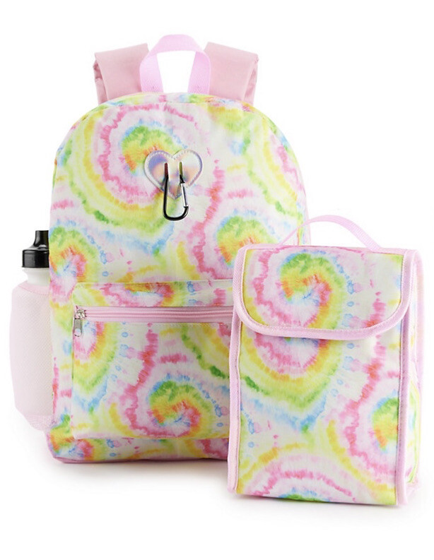 Kids Colorful Tie Dye Print 6-Piece Backpack Set NWT | eBay display picture 2