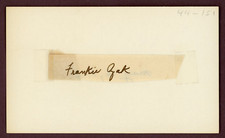 Frankie Zak Pittsburgh Pirates Cut Signature (Dec'd 1972)