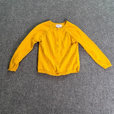 Old Navy Sweater Youth Kids Size 4T Yellow Button Up Cardigan Unisex 