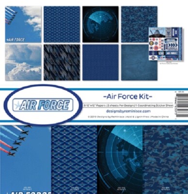Scrapbooking Crafts 12X12 Paper Kit Air Force Jets Sky Clouds Radar Proud Serve